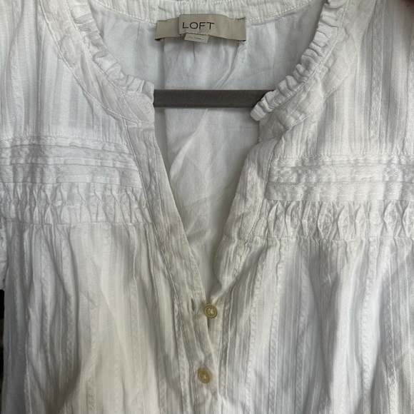 Never been worn adorable Loft white dress! Size XL - Picture 5 of 5